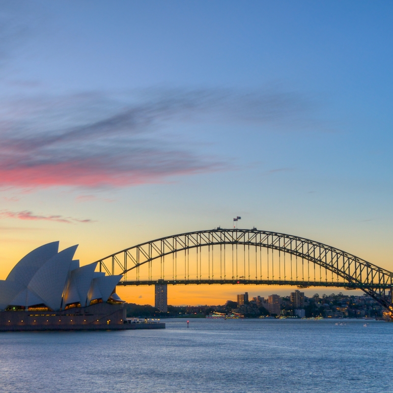 Sydney Harbour at sunset